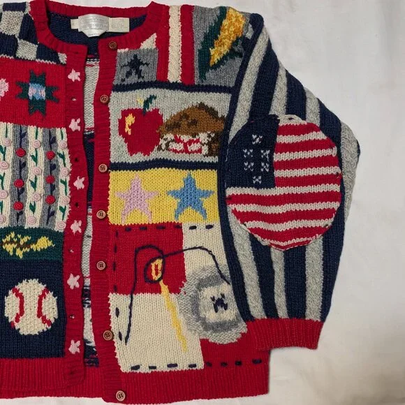 Vintage 1990 Eagles Eye Sweater Americana - RARE - Picture 5 of 5